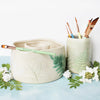 Ceramic Brush Holder - Ferns