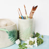 Ceramic Brush Holder - Ferns
