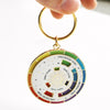 Interactive Color Wheel Keychain (White) by The Gray Muse
