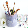 Ceramic Brush Holder - Granulating Purple