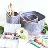 Ceramic Brush Holder - Granulating Purple