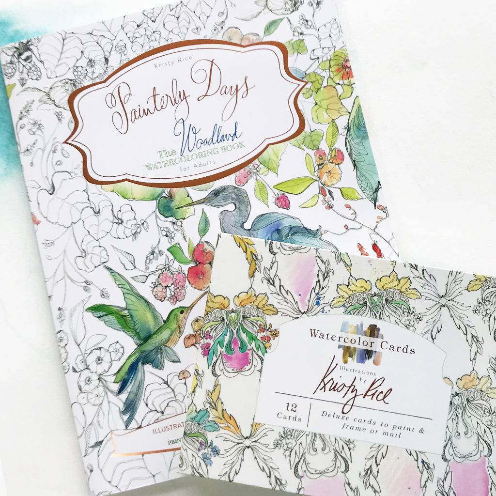 Painterly Days & Watercolor Notecard Bundle