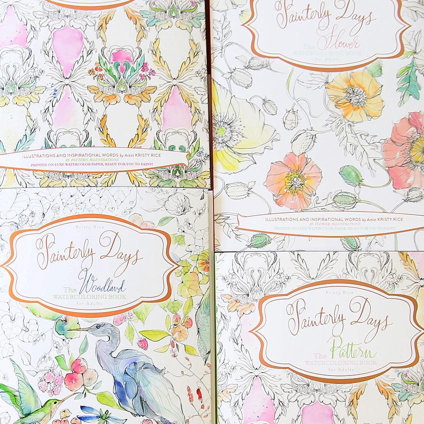 Painterly Days WATERcoloring Book Bundle