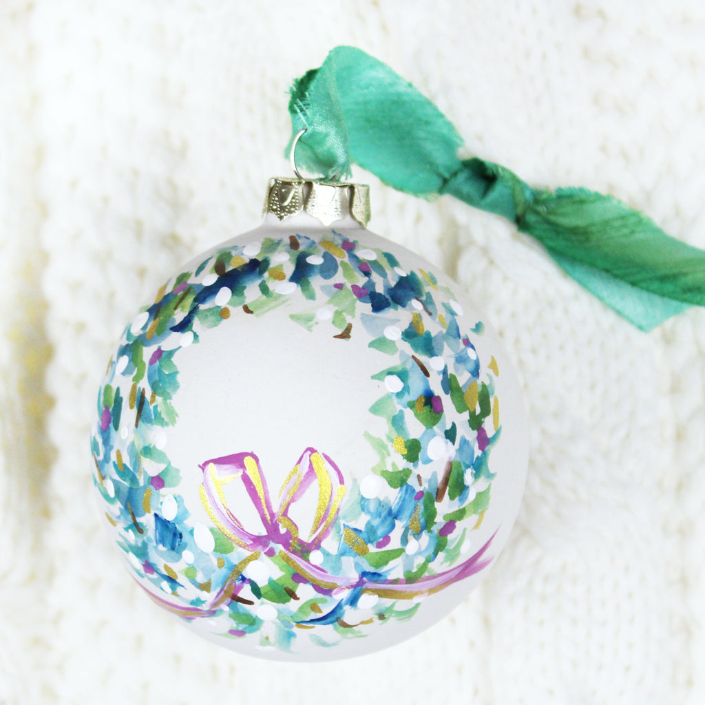 2024 Hand Painted Ornament - Wreath