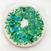 Ceramic Hand Painted Ornament - Wreath 3
