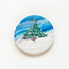 Ceramic Hand Painted Ornament - Wintry Tree 3