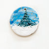 Ceramic Hand Painted Ornament - Wintry Tree 4