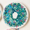 Ceramic Hand Painted Ornament - Wreath 4