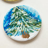 Ceramic Hand Painted Ornament - Wintry Tree 2