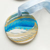 Ceramic Hand Painted Ornament - Blue Vintage Inspired