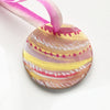 Ceramic Hand Painted Ornament - Pink Vintage Inspired