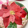 Ceramic Hand Painted Ornament - Poinsettia with Gold