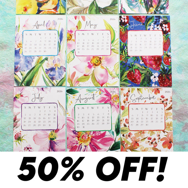 2026 Watercolor Floral Calendar-Discount reflected at Checkout :)