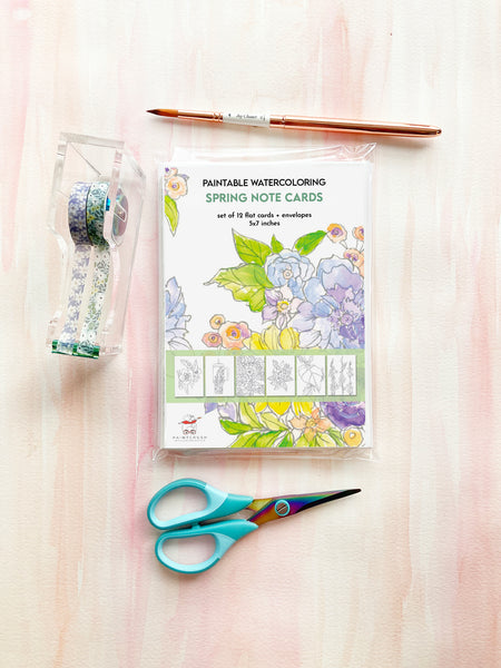 *Spring* WATERcoloring Notecard Set