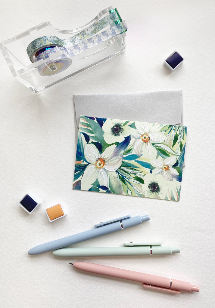 Handpainted Notecard Set - Florals