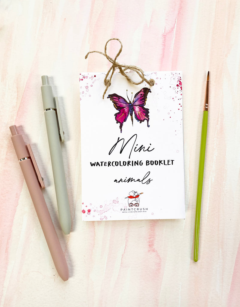 Mini Watercoloring Book - Animals