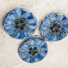 Ceramic Double Well Painter's Pot - Blue Poppies
