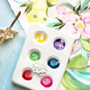 White Ceramic Watercolor Palette - 6 Wells