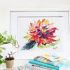 Fine Art Giclee Print - Red Dahlia
