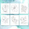 Set of 4 Mini Watercoloring Books - Florals, Animals, Botanical, & Houseplants