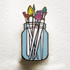 Paint Brushes Enamel Pin by The Gray Muse