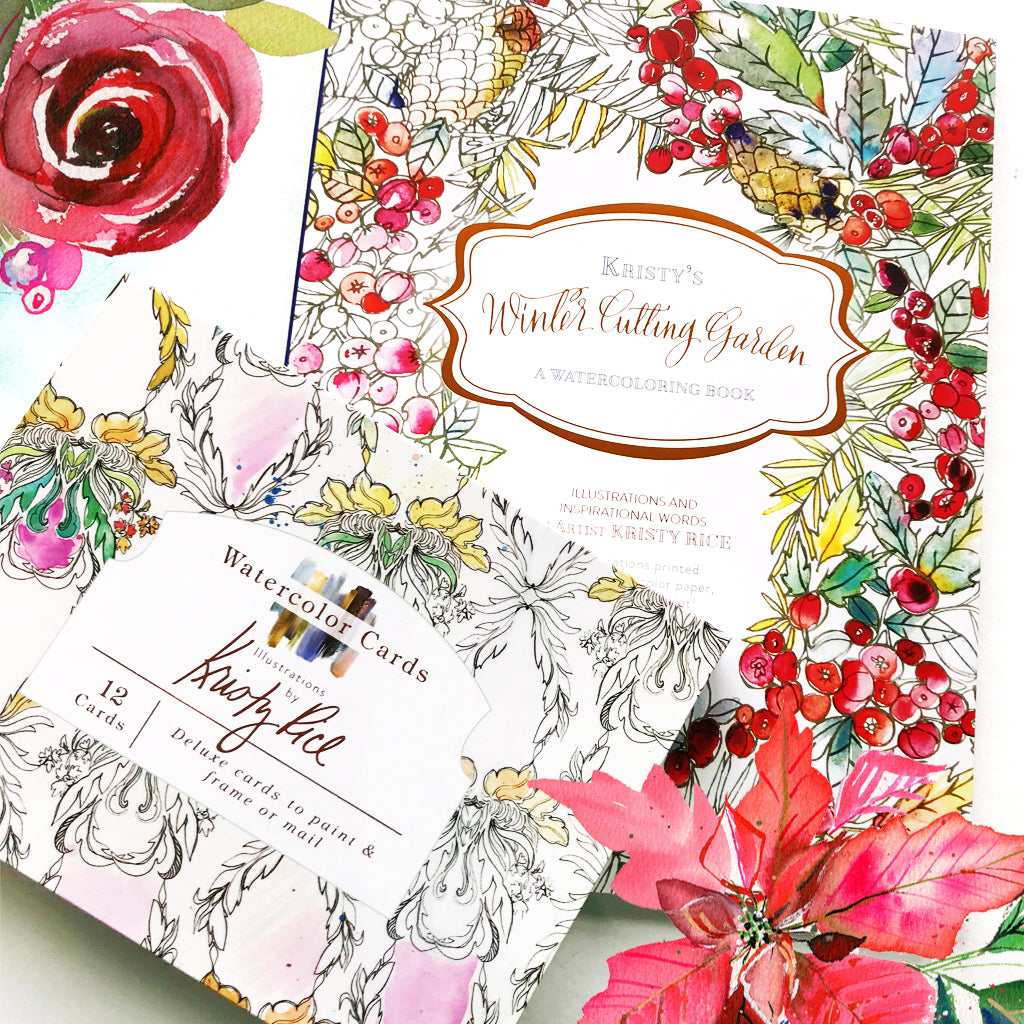 Kristy's Cutting Garden & Watercolor Notecard Bundle