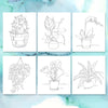 Mini Watercoloring Book - Houseplants