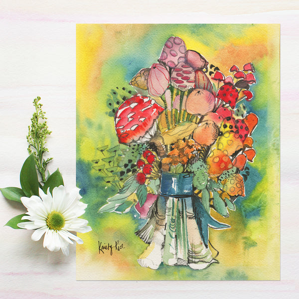 Fine Art Giclee Print - Mushrooms