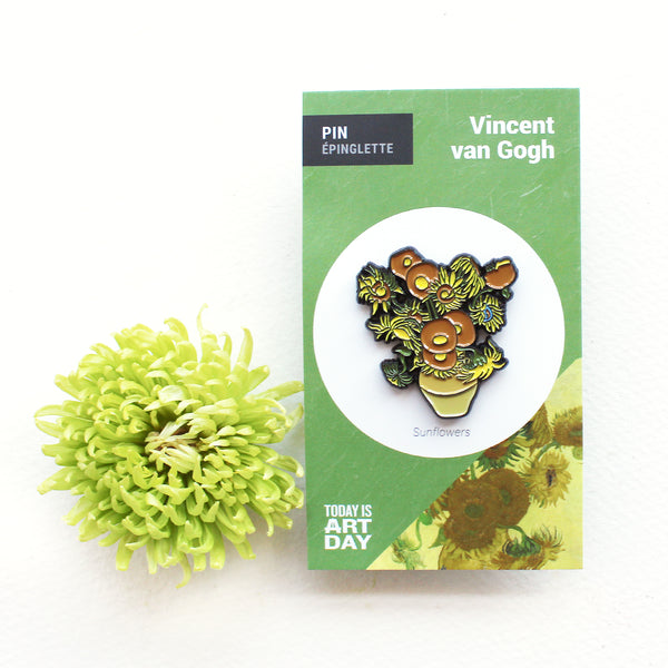 Van Gogh Sunflowers Enamel Pin by Today is Art Day