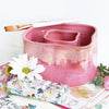 Ceramic Double Well Painter's Pot - Pink