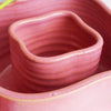 Ceramic Double Well Painter's Pot - Pink