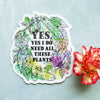 Watercolor Stickers - Houseplants
