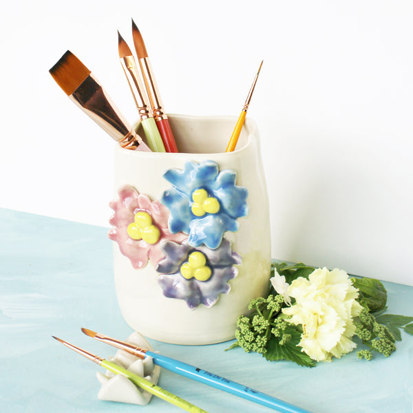 Special Edition Ceramic Brush Holder - Bouquet