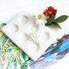 White Ceramic Watercolor Palette - 6 Wells