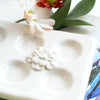 White Ceramic Watercolor Palette - 6 Wells