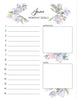 Digital Download Watercolor Floral Monthly Planning Bundle