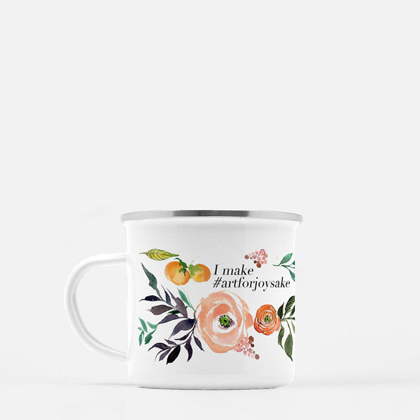 Watercolor Fruits and Blooms Coffee Mug - I make #artforjoysake