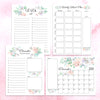 Digital Download Watercolor Floral Monthly Planning Bundle