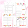 Digital Download Watercolor Floral Monthly Planning Bundle