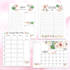 Digital Download Watercolor Floral Monthly Planning Bundle