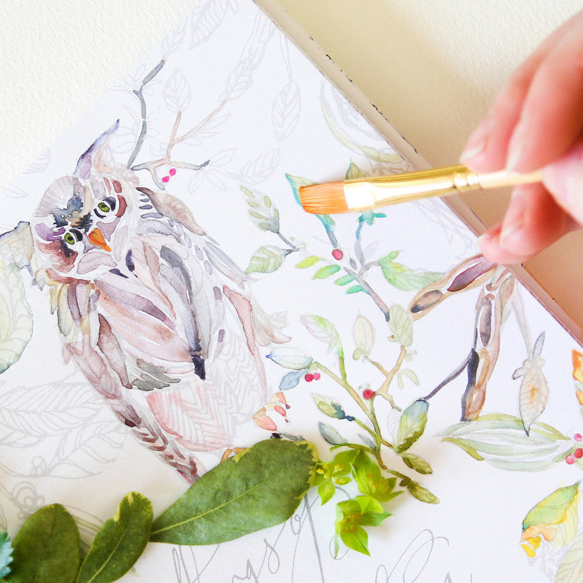 Painterly Days: The Woodland Watercoloring Book for Adults – KristyRice.com