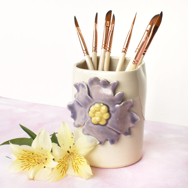 Special Edition Ceramic Brush Holder - Purple